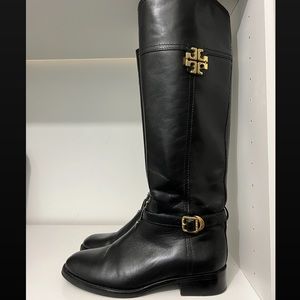 Tory Burch Adeline Tumbled Leather Riding Boot